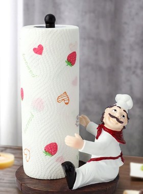 x巾架用座卷家置纸纸袋架厨鲜保A摆房厨师立式纳巾式纸收膜物欧架