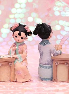 创意复古宫廷风可爱女孩摆件格格摆设酒柜客厅卧室装饰工艺品礼品