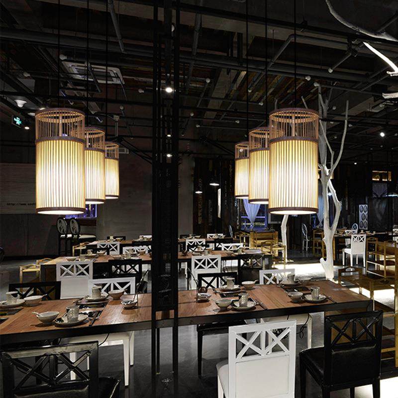 竹艺吊灯现代简约禅意日式灯竹编灯笼中式餐厅酒店火锅店创意竹灯,淘宝优惠券,粉丝福利购,淘宝优惠卷