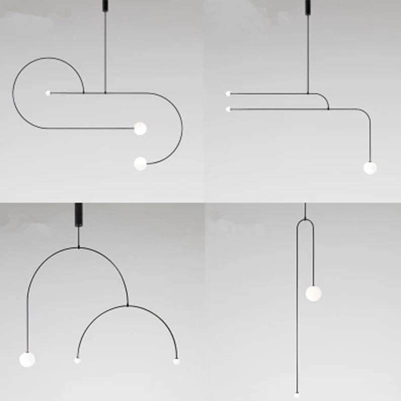 后现代简约卧室床头吊灯咖啡厅吧台创意玻璃灯具北欧极简线条吊灯,淘宝优惠券,粉丝福利购,淘宝优惠卷