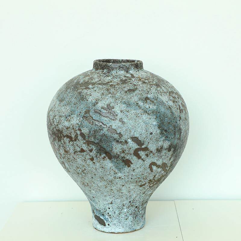 复古粗陶大花瓶创意家居落地装饰室内插干花器民宿陶瓷摆件软装品,淘宝优惠券,粉丝福利购,淘宝优惠卷