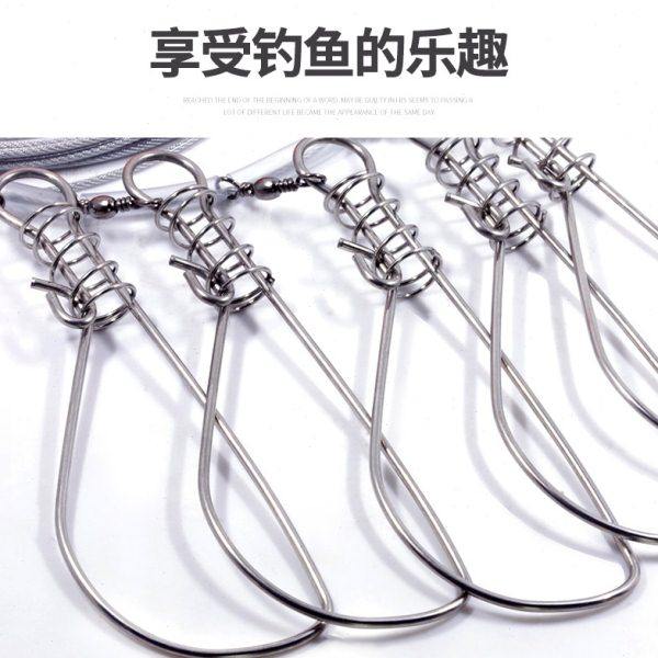 路亚鱼锁不锈钢活鱼扣便携式锁鱼器钢丝锁鱼扣穿鱼器渔具钓鱼用品,淘宝优惠券,粉丝福利购,淘宝优惠卷