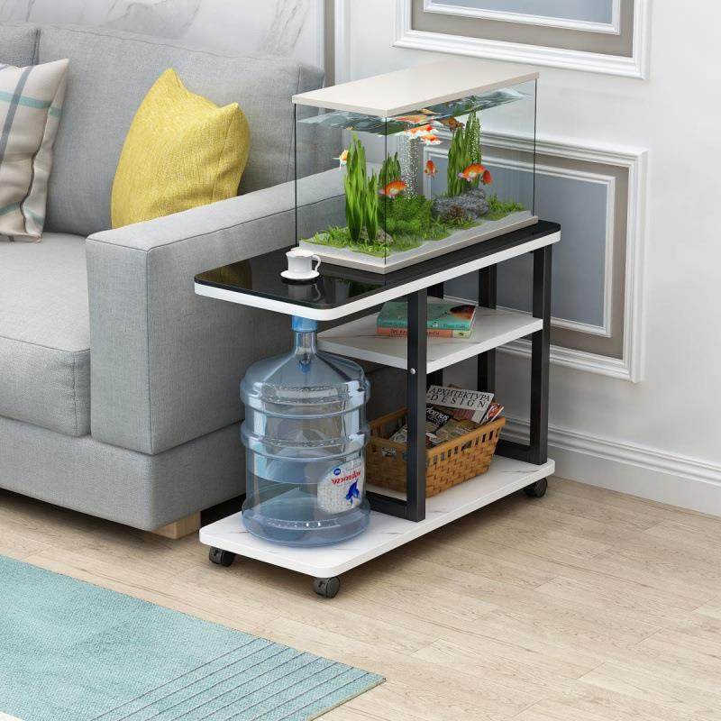 网红简易可移动茶几带轮客厅沙发边柜扶手柜玻璃边几角几卧室网红,淘宝优惠券,粉丝福利购,淘宝优惠卷