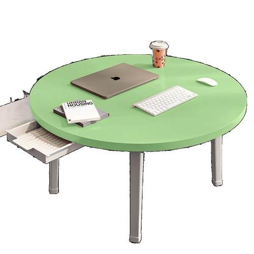 床上书桌可折叠阳台小圆桌子电脑桌宿舍学习桌榻榻米飘窗懒人桌板 - 图3