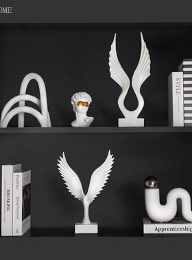 现代简约b家居酒柜装饰品摆件高级感抽象艺术品客厅玄关电视柜摆