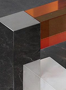 简约现代水晶创意轻奢软装饰品几B何E书房桌面摆件样板房间家居摆