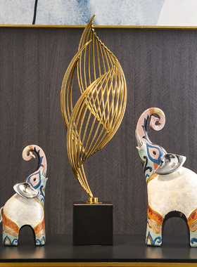 北欧大象摆饰轻奢高档o客厅电视酒柜办公室装饰品乔迁新居开业礼