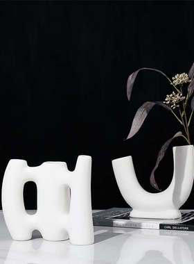 简约现代几何树脂创m意软装饰品书架样板房间家居博古架电视柜摆