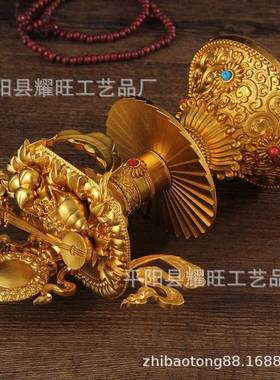 纯铜五妙欲堂摆件法器居家供品五欲供摆件