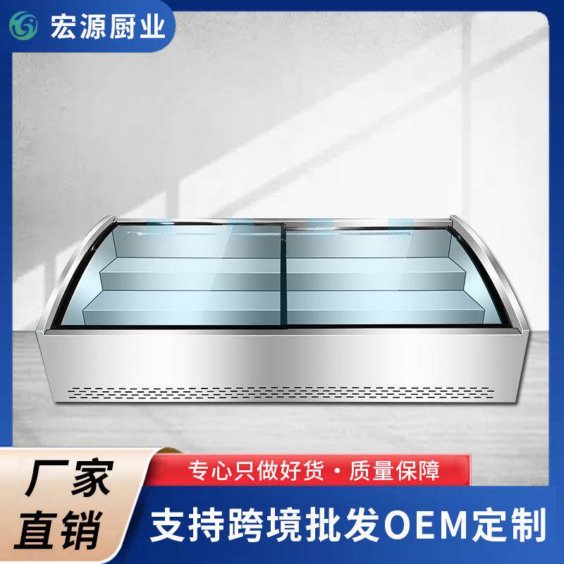 阶梯展示冰台炸串凉菜展示柜摆台冰柜卧式点菜柜保鲜柜台式冷藏柜 - 图0