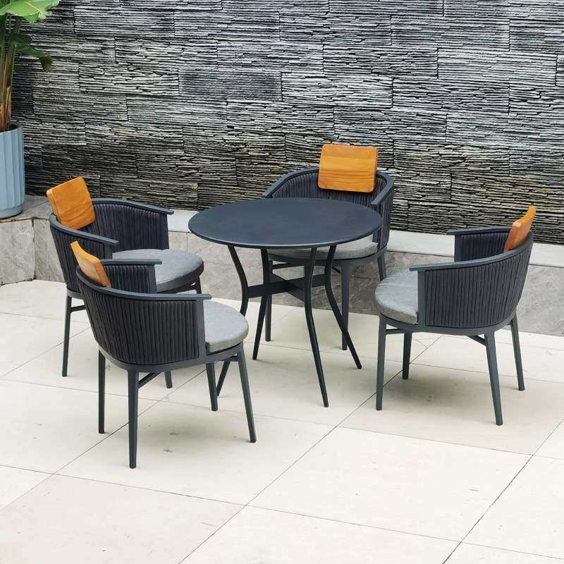 柚木户外桌椅酒店民宿休闲藤椅庭院阳台高端室外餐椅绳编户外家具,淘宝优惠券,粉丝福利购,淘宝优惠卷