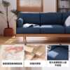 Nordic solid wood fabric sofa Japanese modern simple straight row three-person small apartment birch removable and washable sofa