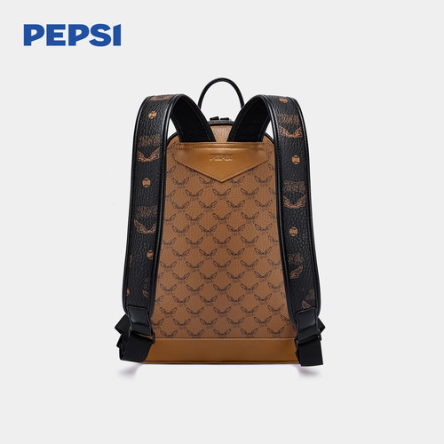 Pepsi/百事通勤皮质双肩包男时尚百搭旅游轻便背包女大学生电脑包 - 图2