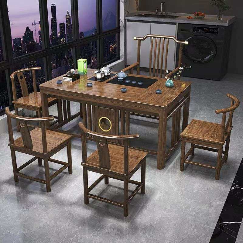 新中式阳台茶桌椅组合实木泡茶桌小户型茶桌一体一整套禅意喝茶桌,淘宝优惠券,粉丝福利购,淘宝优惠卷