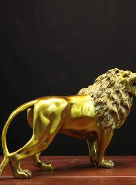 小跑狮 雄狮 工艺品桌面办公摆件 厂家铜狮子