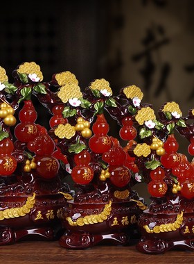 五福临门葫芦摆件招财纳福家居客厅酒F柜电视柜装饰品新居乔迁礼