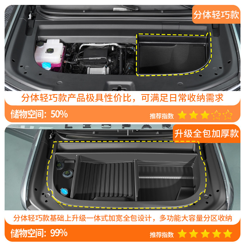 适用方程豹钛7机舱储物盒前备箱收纳盒尾箱置物盒前机舱改装配件