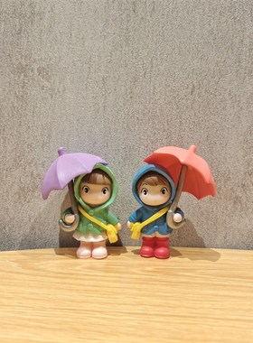 可爱卡通桌面人物小摆件创t意办公室治愈系装饰品微景观迷你小物