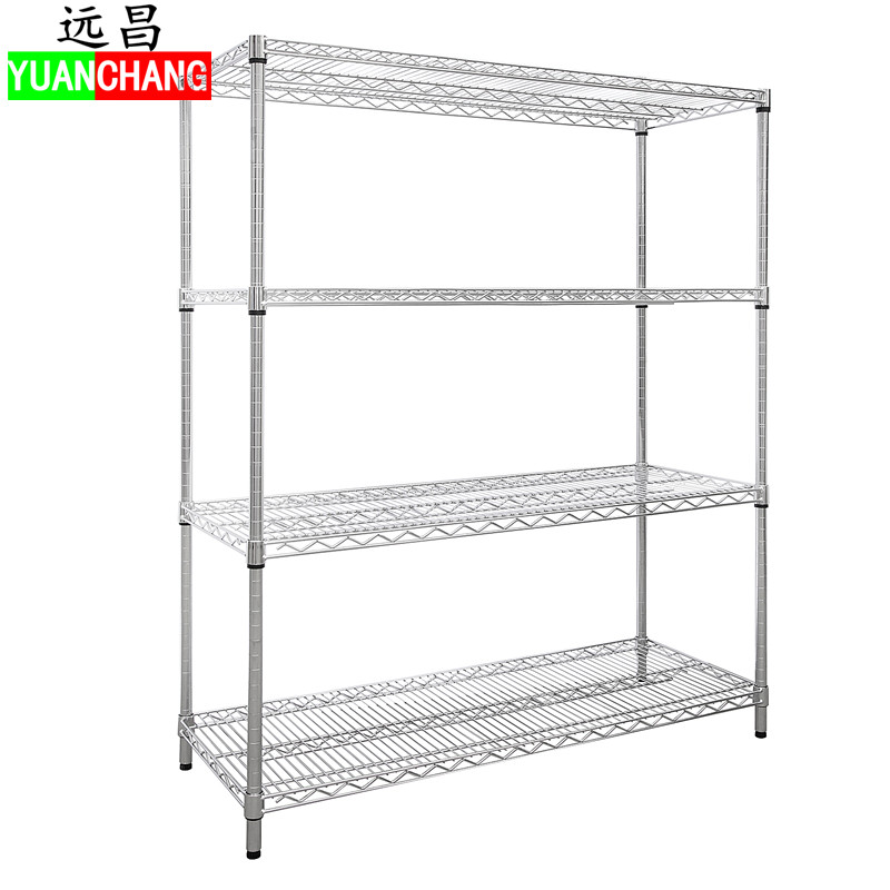 不锈钢货架移动线网m仓库置物架镀铬家用储物架仓储带轮金属展示 - 图2