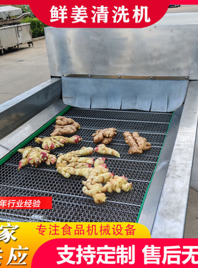 商用蒜苗高压喷淋清洗机中央厨房洗菜洗葱机预制菜净菜清洗机设备