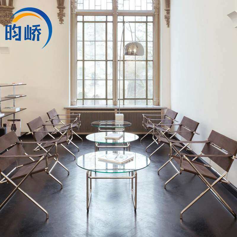 B4 Chair折叠瓦西里椅中古风不锈钢休闲躺椅简约现代马鞍皮沙发椅,淘宝优惠券,粉丝福利购,淘宝优惠卷