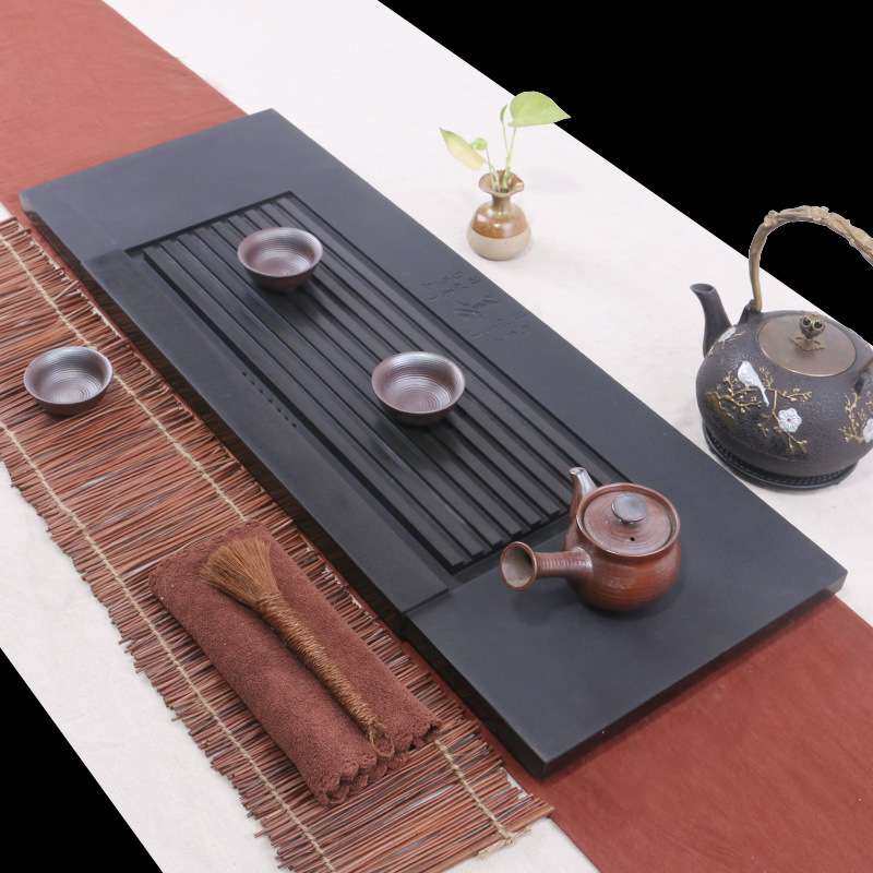 瓷都乌金石茶盘家用简约客厅茶具套装电磁炉一体整块天然石茶台,淘宝优惠券,粉丝福利购,淘宝优惠卷