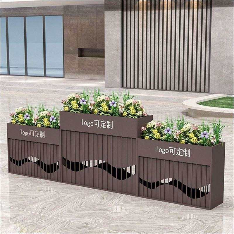 户外花箱组合铁艺不锈钢长方形花盆移动花架花池花钵花坛花槽,淘宝优惠券,粉丝福利购,淘宝优惠卷