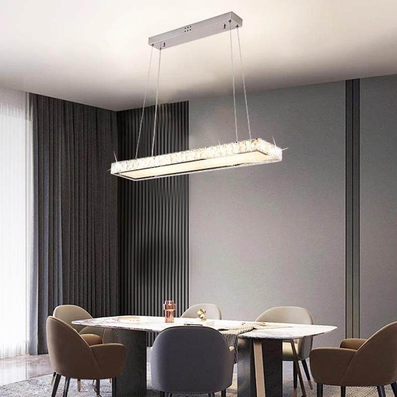 洛奥灯饰轻奢水晶餐厅吊灯 简约现代吧台led灯大气家用餐桌饭厅灯 - 图2