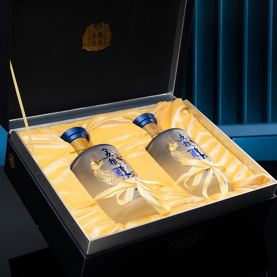 【可用88vip消费券】五粮醇醇香礼盒双瓶52度500mL*2五粮液正品