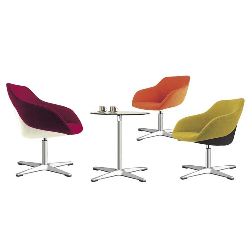 4S店咖啡厅欧式简约时尚接待会客洽谈创意布艺沙发单人位定型棉椅 - 图3