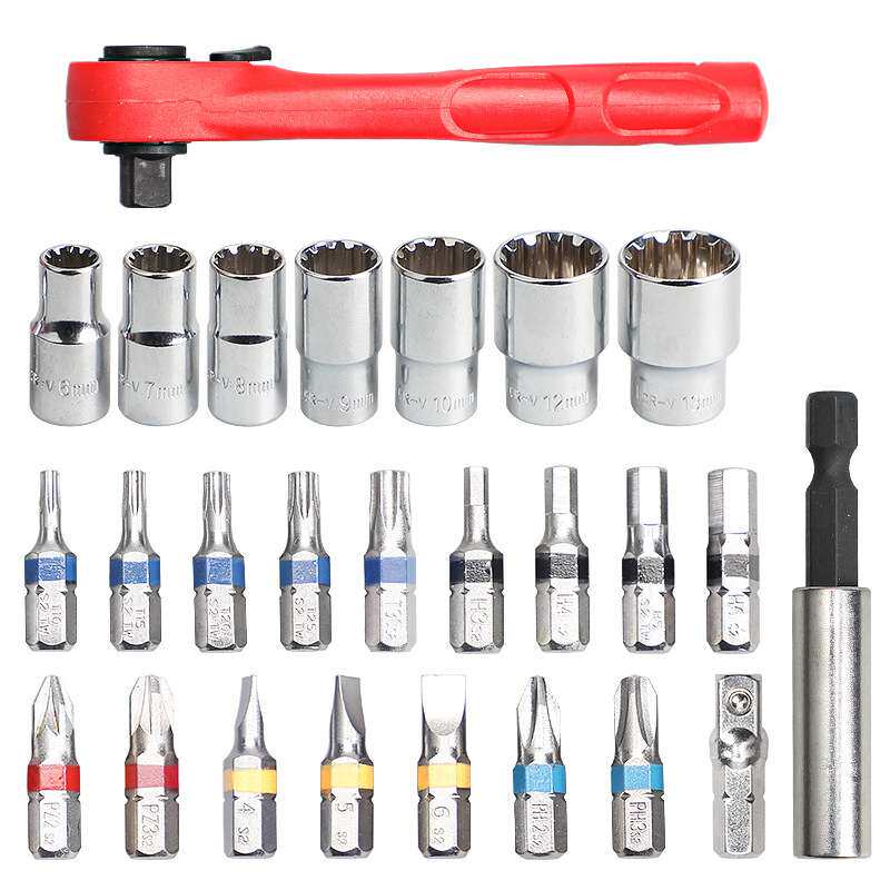 罗宾汉RUBICON RGH-325迷你批头套筒套装 一字十字梅花内六角扳手 - 图1