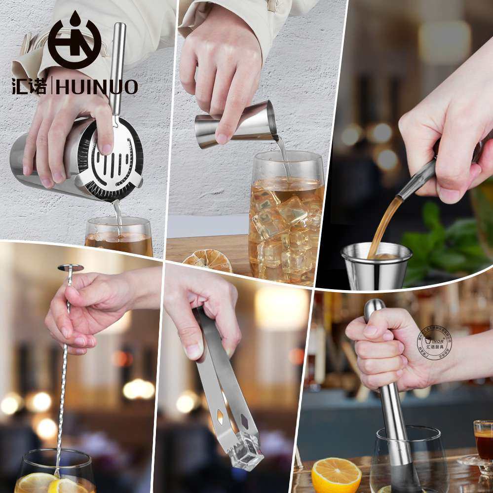 13件酒吧工具波士顿鸡尾酒调酒器调酒师套装不锈钢雪克杯套装工具,淘宝优惠券,粉丝福利购,淘宝优惠卷