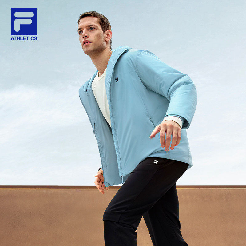 FILA斐乐官方男士棉服2026春季新款健身运动简约宽松保暖连帽外套,淘宝优惠券,粉丝福利购,淘宝优惠卷