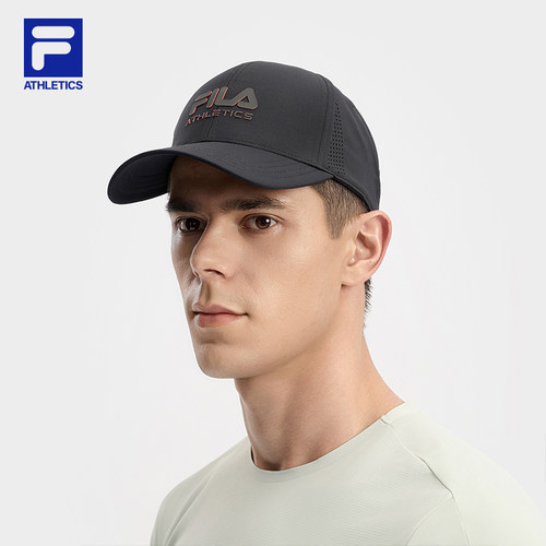 【大满贯帽】FILA 斐乐情侣透气防晒轻量棒球帽健身运动帽鸭舌帽 - 图1
