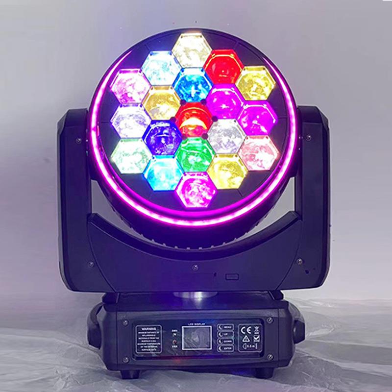新款19颗40W led RGBW大蜂眼K20全彩LED摇头调焦染色灯万花筒效果 - 图2