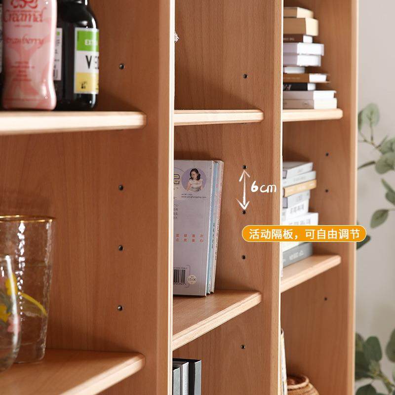 全实木书柜北欧简约客厅家用榉木书橱小户型大容量储物收纳储物柜,淘宝优惠券,粉丝福利购,淘宝优惠卷