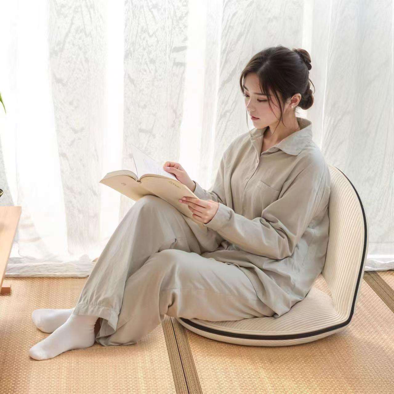 Lazy sofa tatami folding seat bed back chair single balcony floor cushion bedroom living room bay window