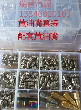 黄油嘴套装铁油嘴黄油枪头黄油枪咀牛油嘴M6/M8M10直头弯头