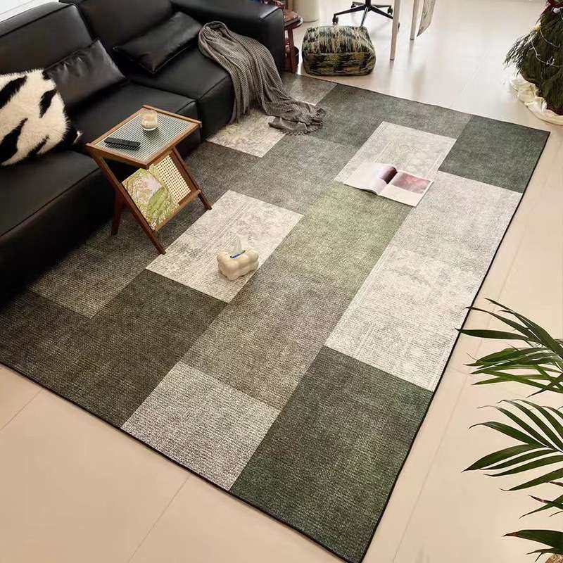 古风绿色地毯复古客厅耐脏轻奢高级卧室床边沙发茶几大面积地垫,淘宝优惠券,粉丝福利购,淘宝优惠卷