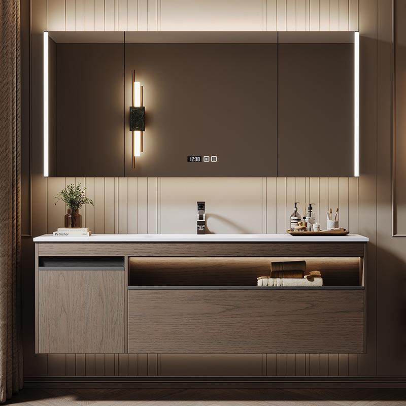 轻奢岩板无缝陶瓷盆浴室柜组合卫生间热弯一体盆洗手洗脸台,淘宝优惠券,粉丝福利购,淘宝优惠卷