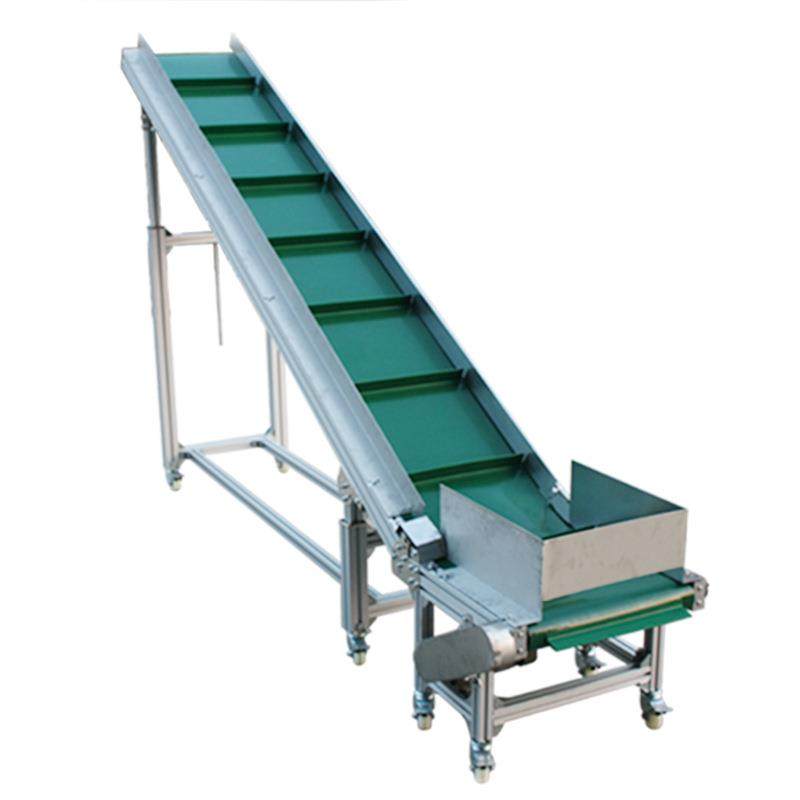 爬坡挡板输送机防滑PVC裙边输送带爬坡皮带移动式输送机提升机,淘宝优惠券,粉丝福利购,淘宝优惠卷