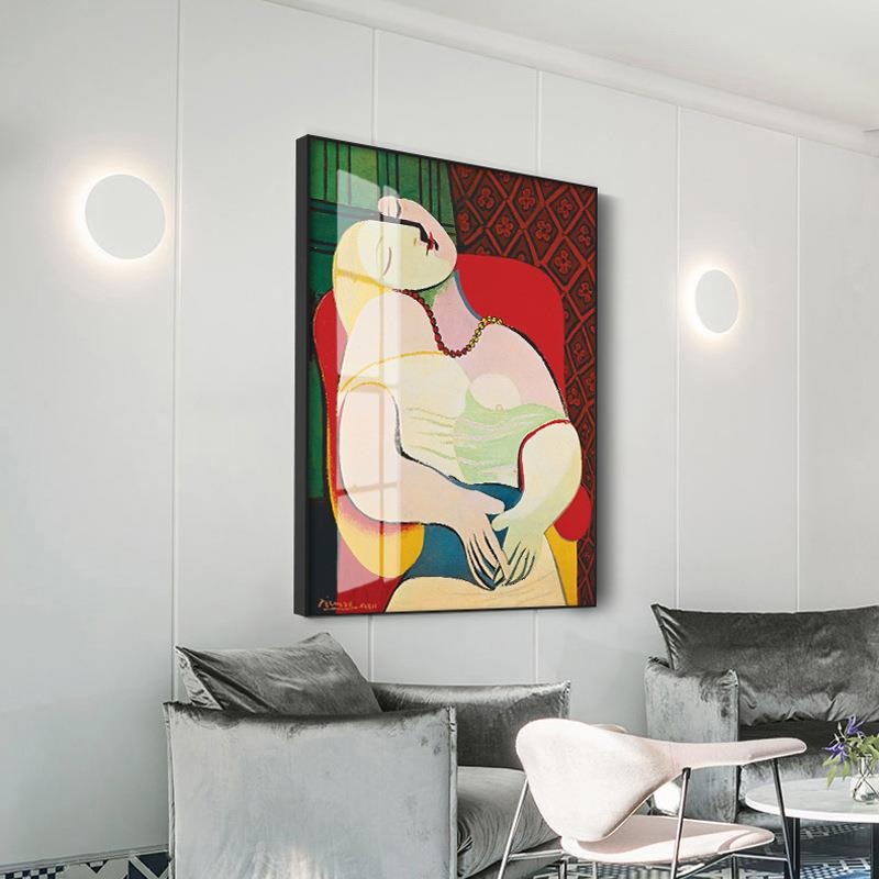 毕加索梦后现代轻奢装饰画抽象艺术壁画客厅卧室玄关走廊过道挂画 - 图0