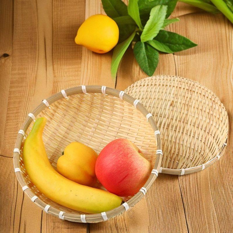 新款竹编簸箕馒头筐竹编制品篮子竹编筐洗菜沥水淘米篮果篮小箩筐,淘宝优惠券,粉丝福利购,淘宝优惠卷