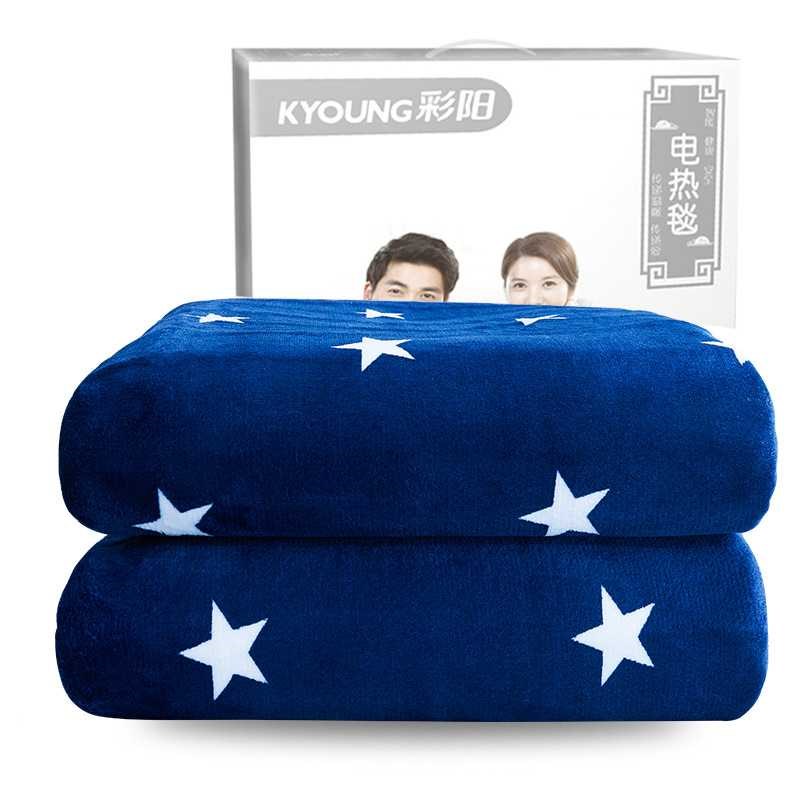 彩阳电热毯双人加热垫双温双控法B兰绒加热毯代发电褥子家用发热 - 图2