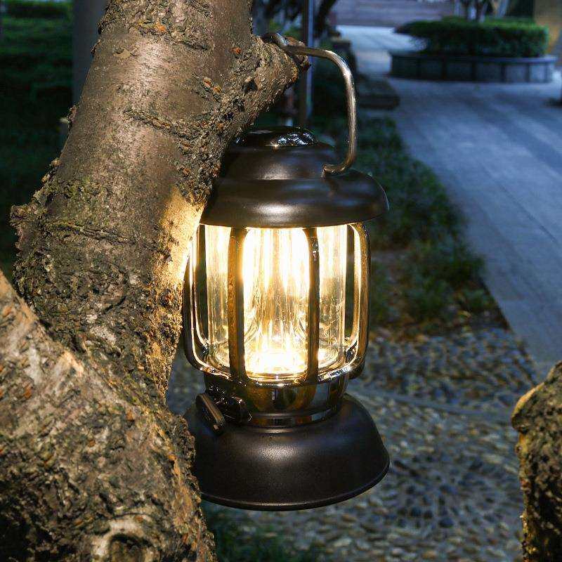 七月新款复古露营灯户外防水双光源typy-c充电手提式马灯气氛灯,淘宝优惠券,粉丝福利购,淘宝优惠卷