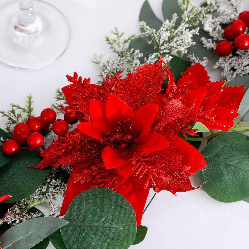 户外仿真装饰花迎宾拱门花指示牌水牌花圣诞主题桌面仿真桌旗桌花 - 图2