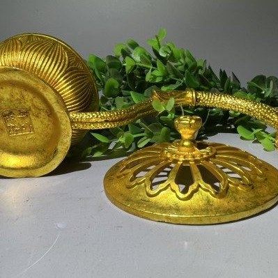 手工仿古纯铜鎏金手把熏香炉香道香炉功夫茶玩摆件荷花熏香炉家居,淘宝优惠券,粉丝福利购,淘宝优惠卷