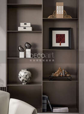 营销中心售楼处新中式样板间书房书柜装饰摆画收T纳首饰盒摆件组