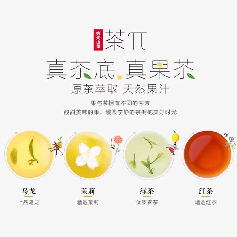 【特惠1瓶】农夫山泉茶派茶π900ml柠檬红茶蜜桃乌龙多口味任选