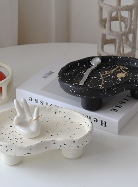 WULIHcOME韩风高脚托盘首饰收纳摆件香薰摆放客厅软装装饰拍照道